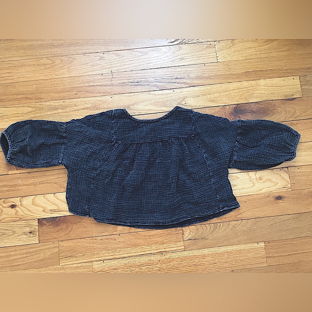 Black Cropped Blouse
